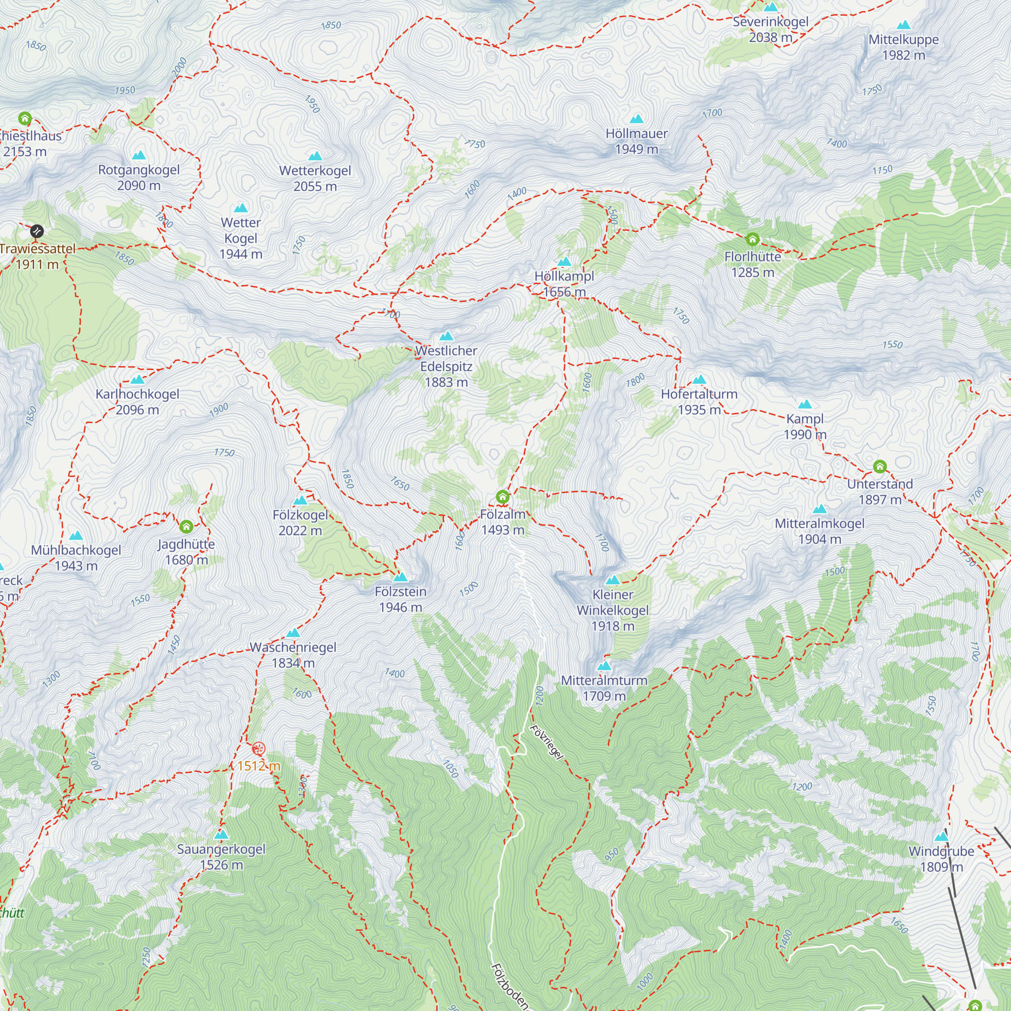 Herzerhütte map