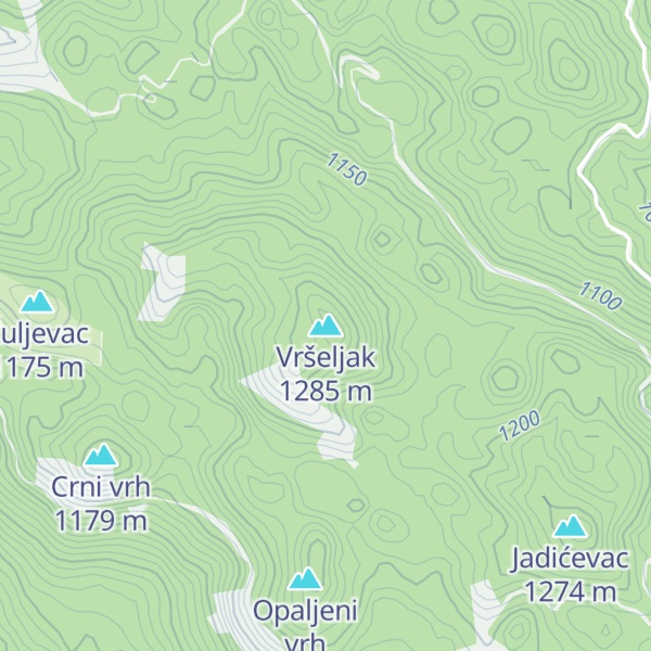 Map of Vršeljak