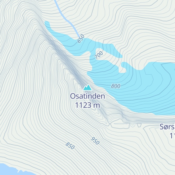 Map of Osatinden