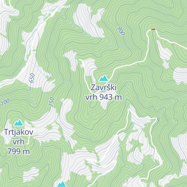 Map of Grilov vrh