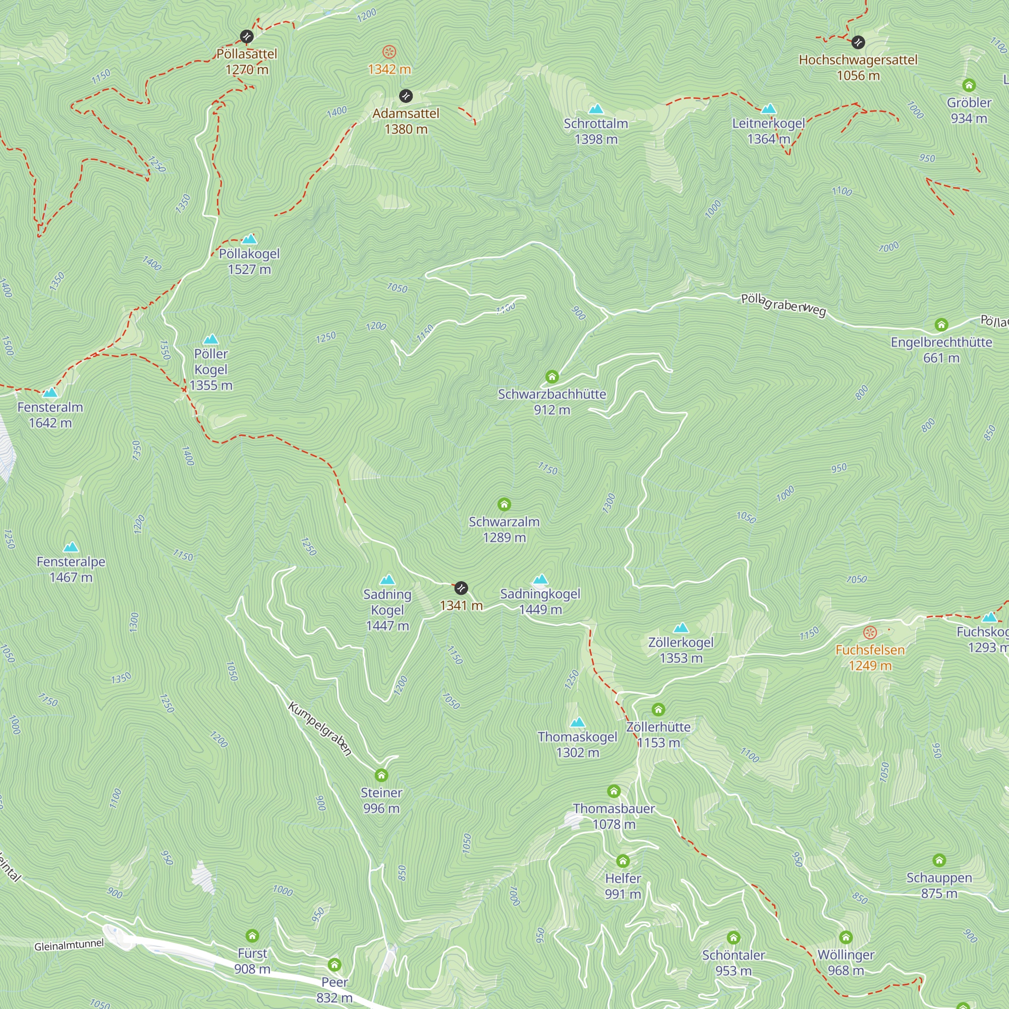Schwarzalm map