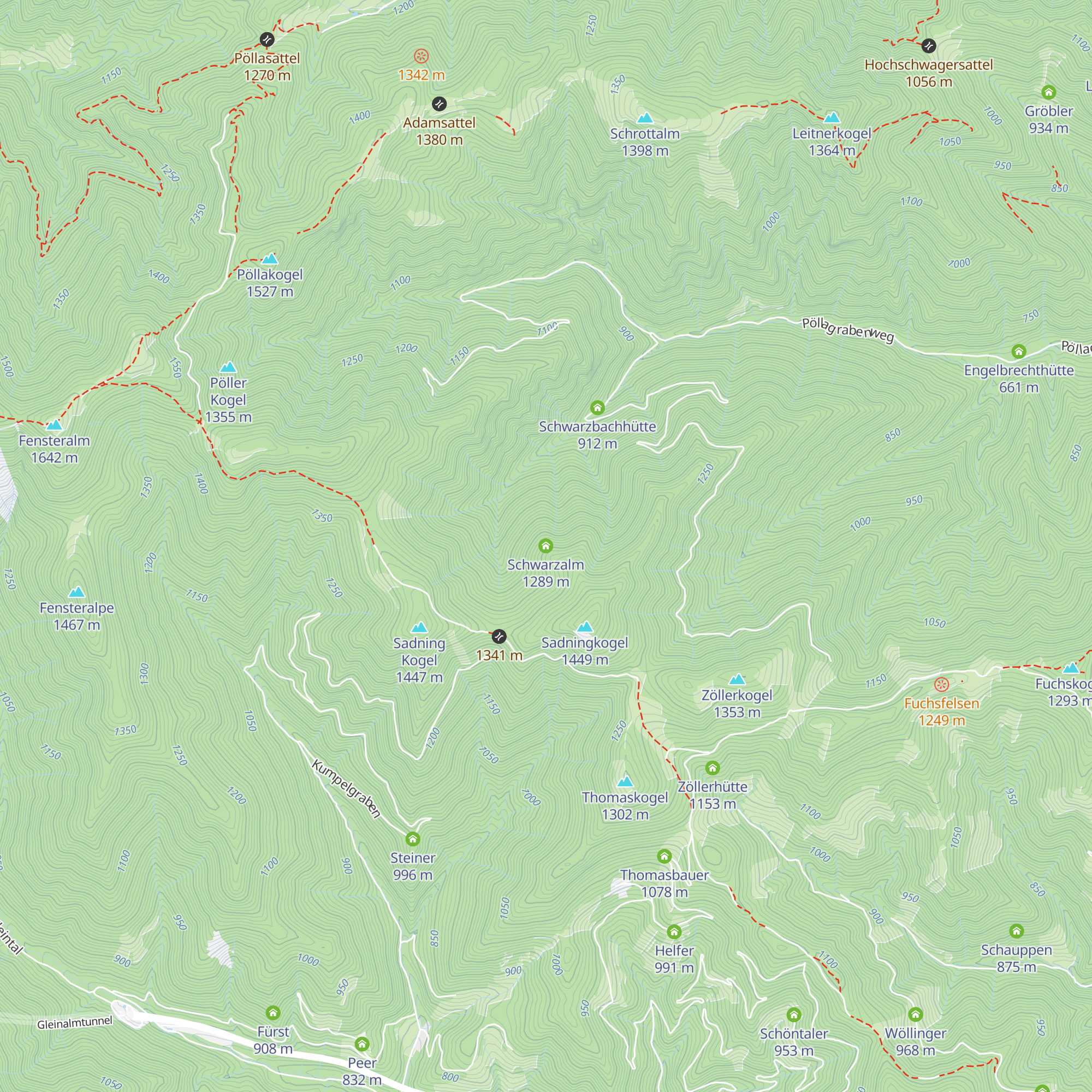 Schwarzalm map