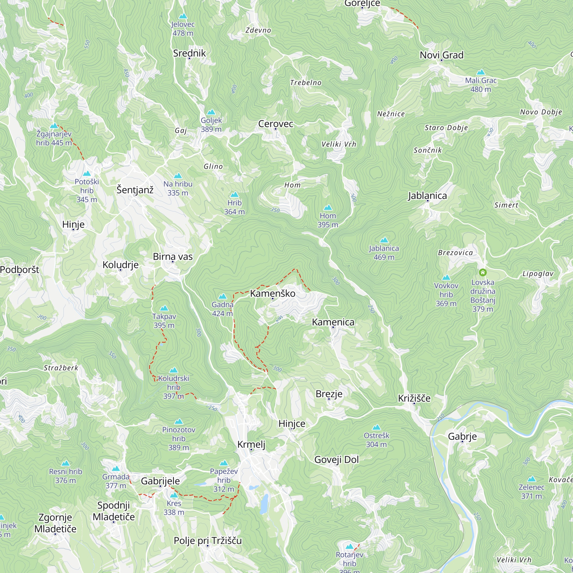Lovska družina Šentjanž map