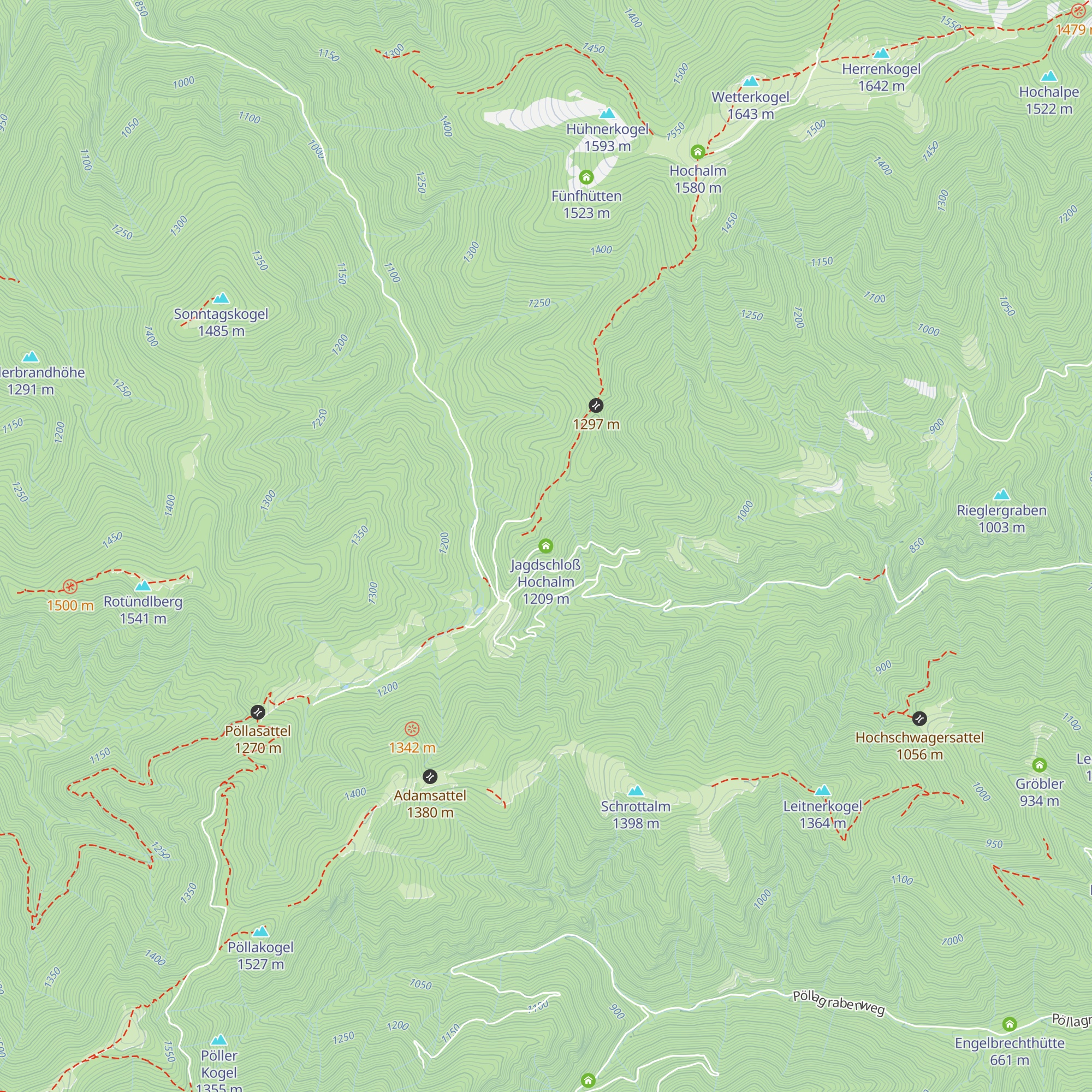 Jagdschloß Hochalm map