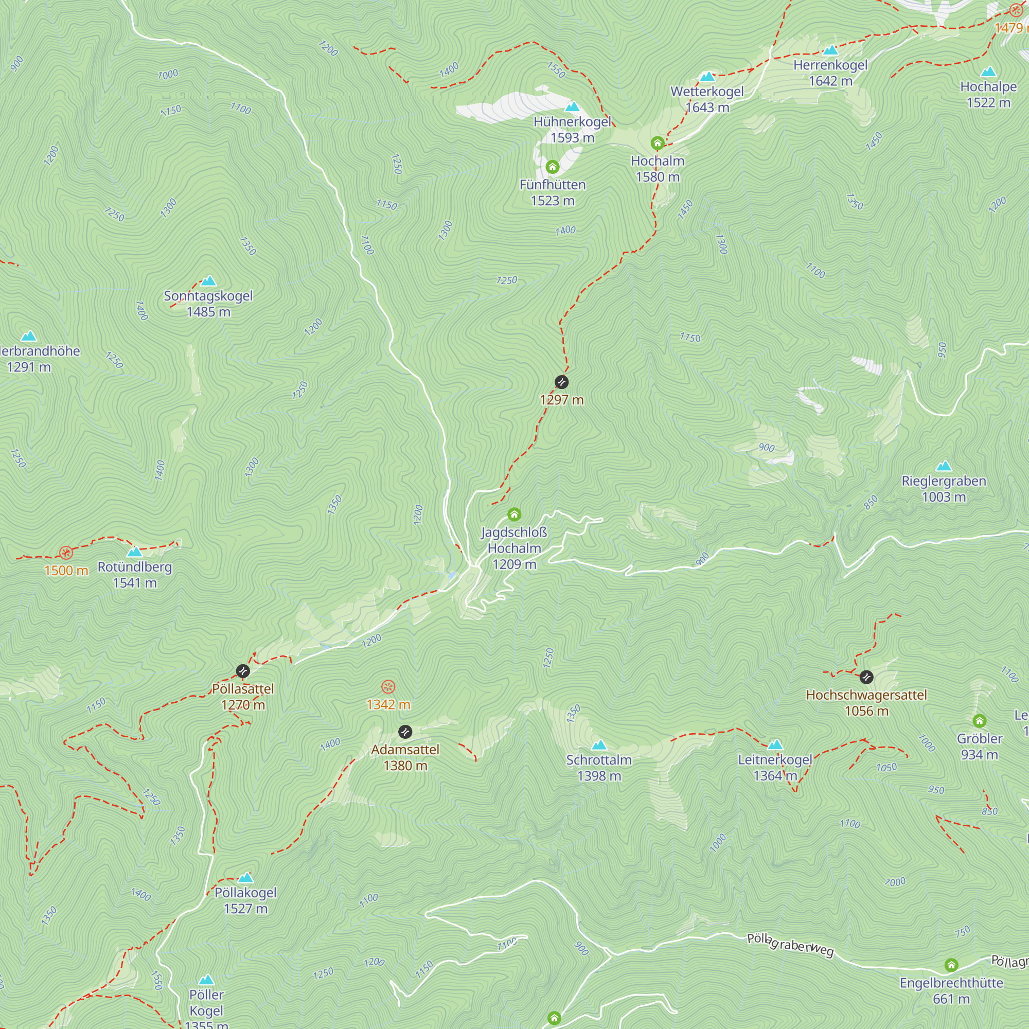 Jagdschloß Hochalm map
