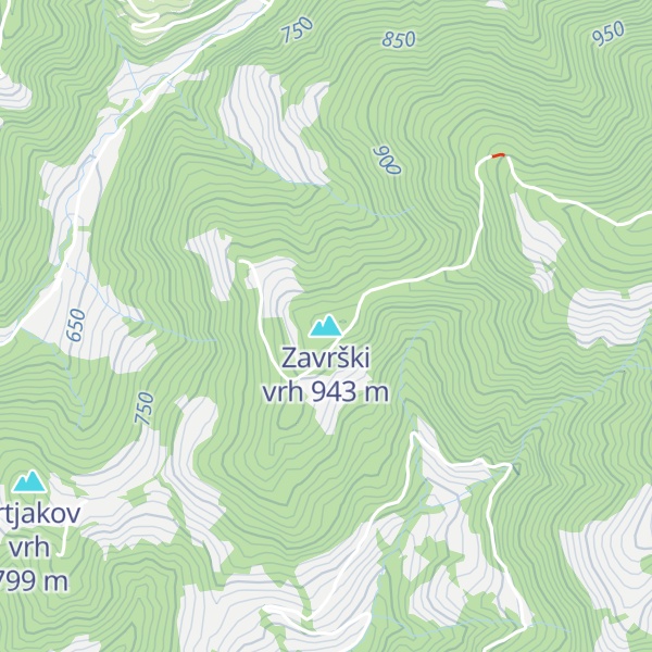 Map of Završki vrh