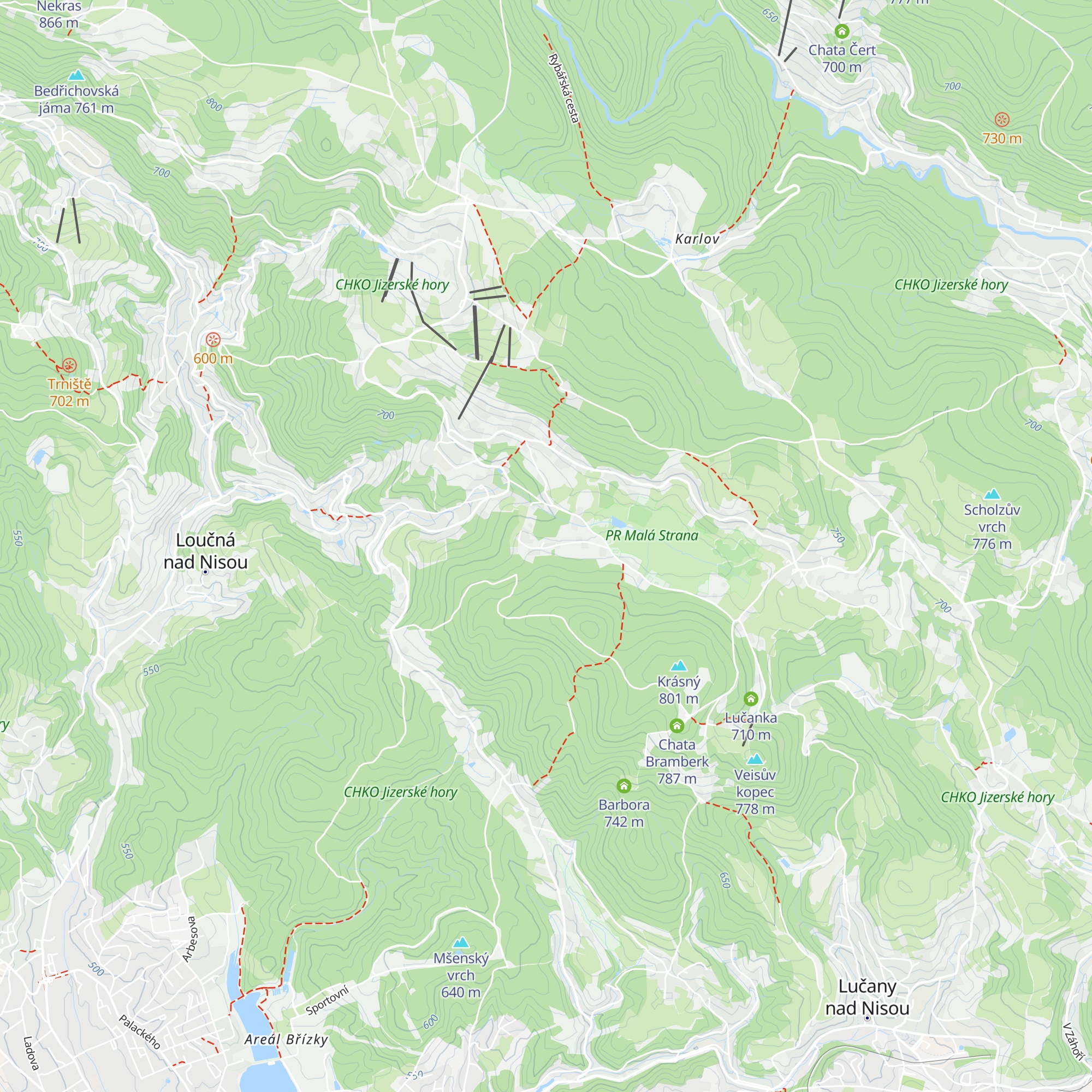 Chata Barborka map