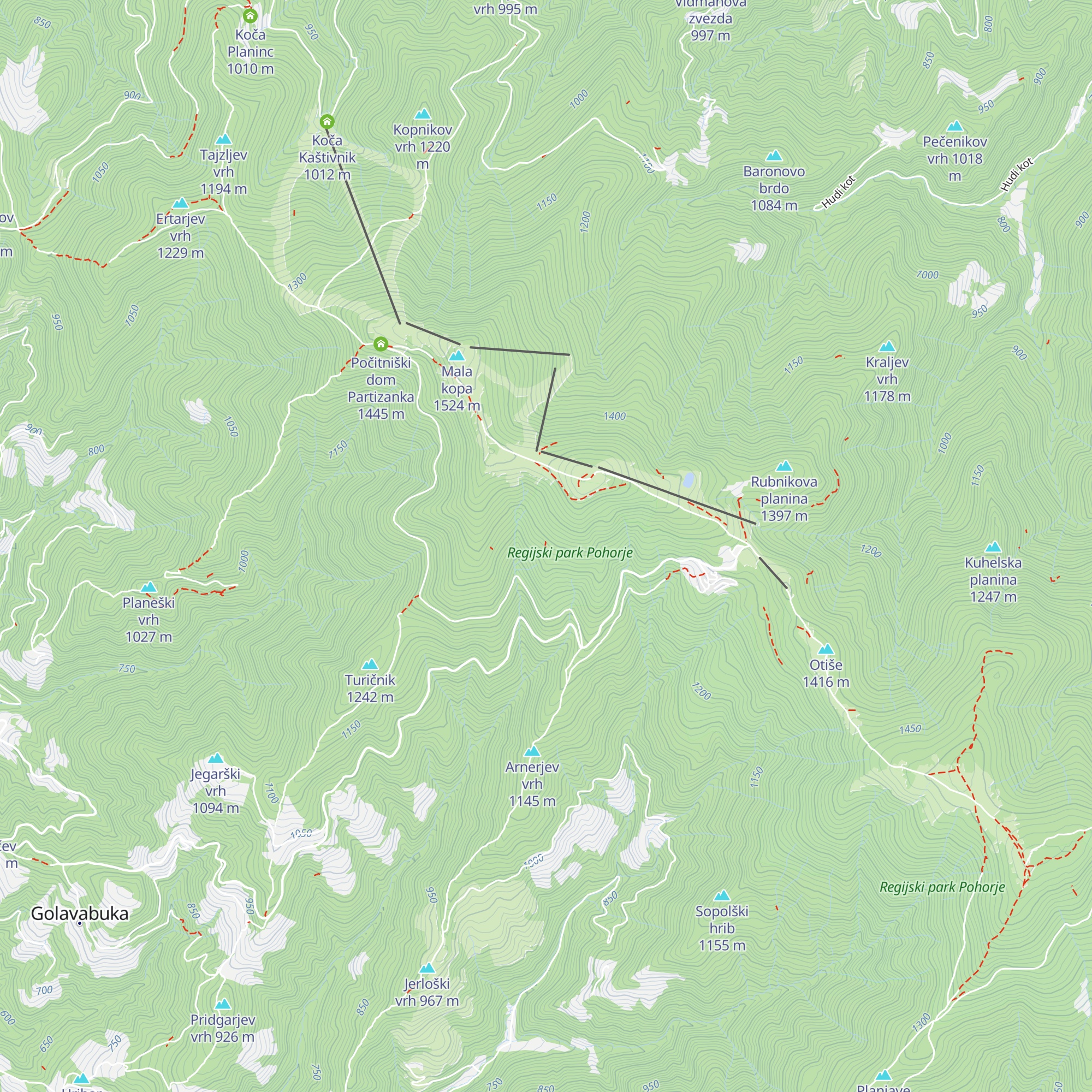 Lovska koča map