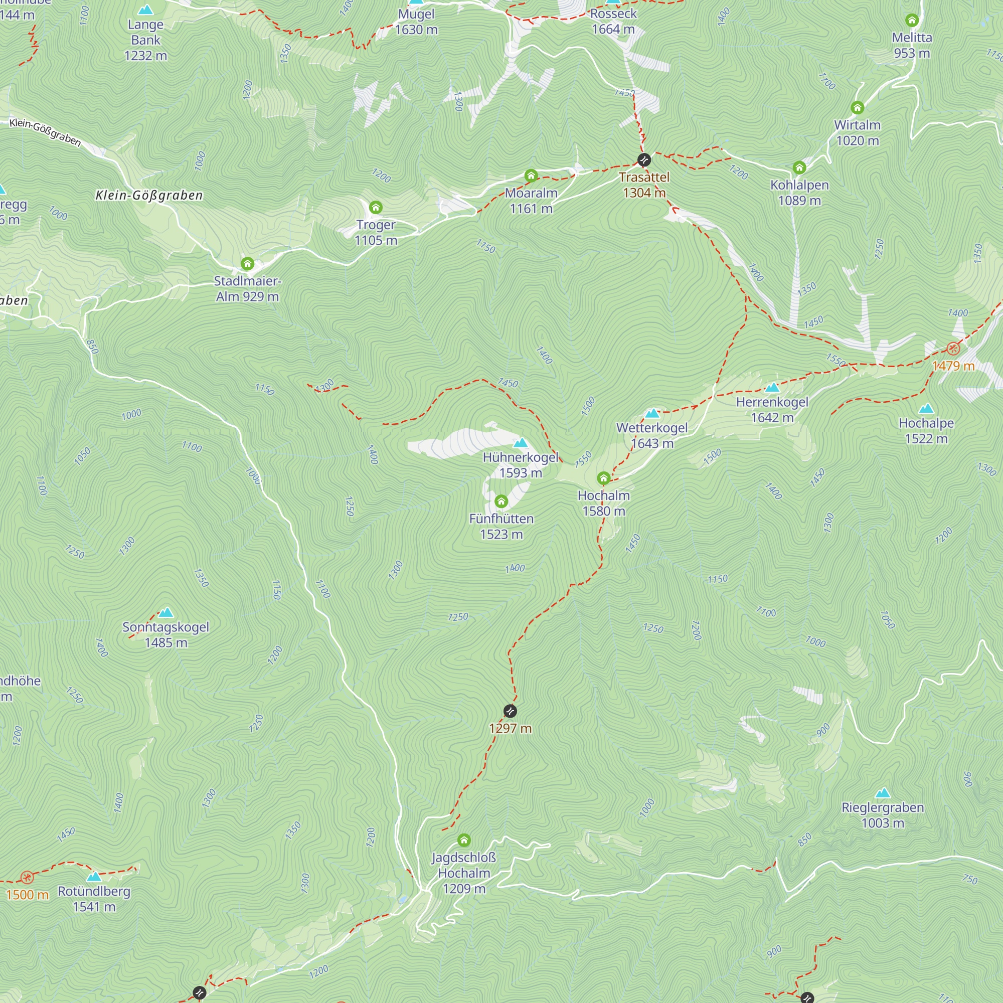 Fünfhütten map