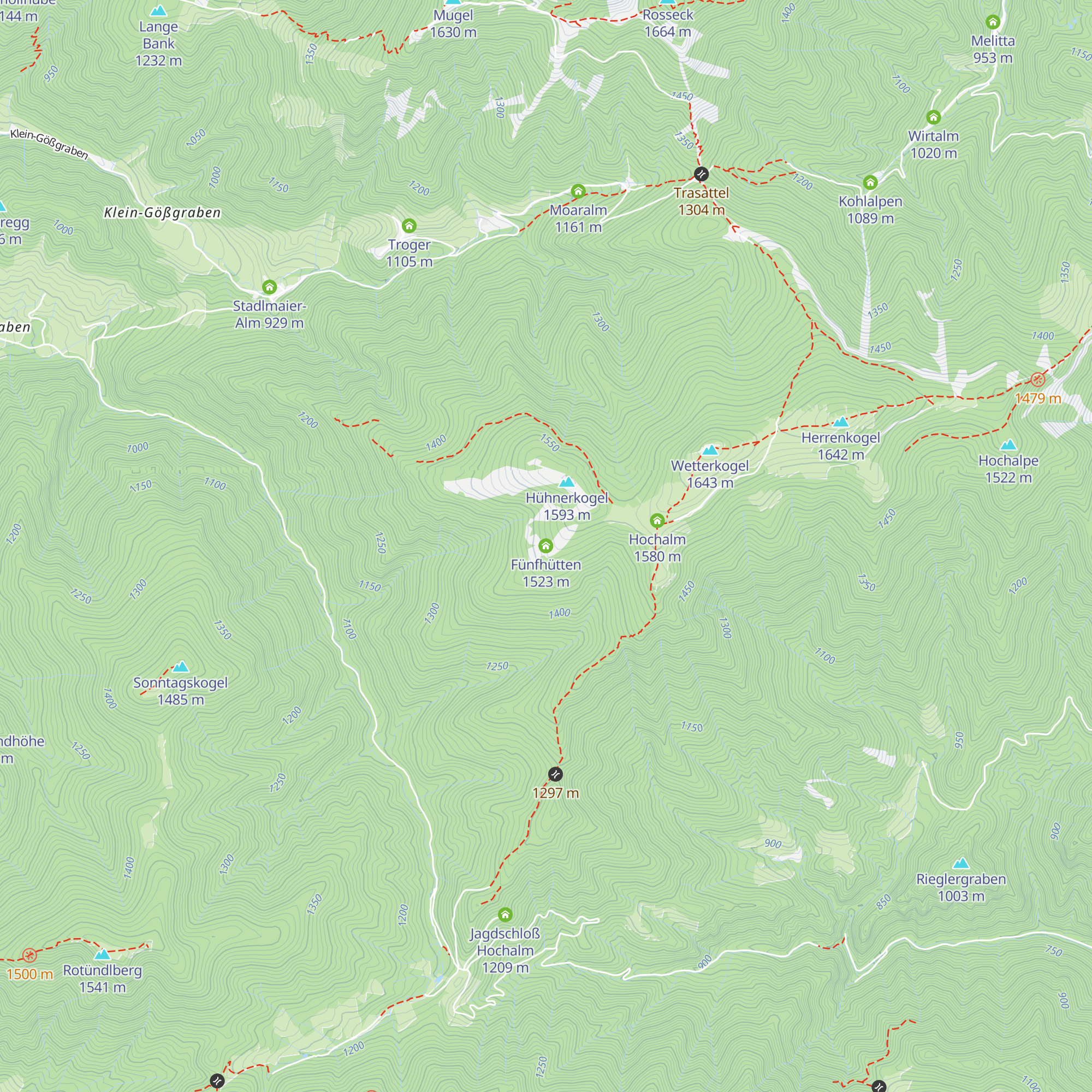 Fünfhütten map
