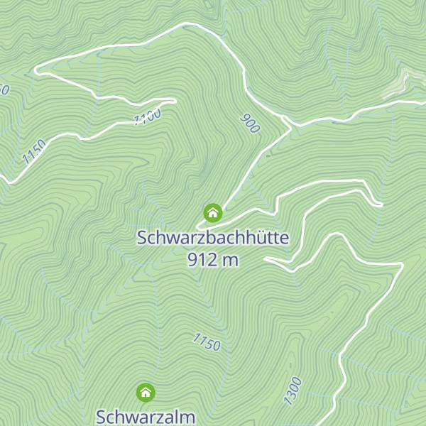 Map of Schwarzbachhütte