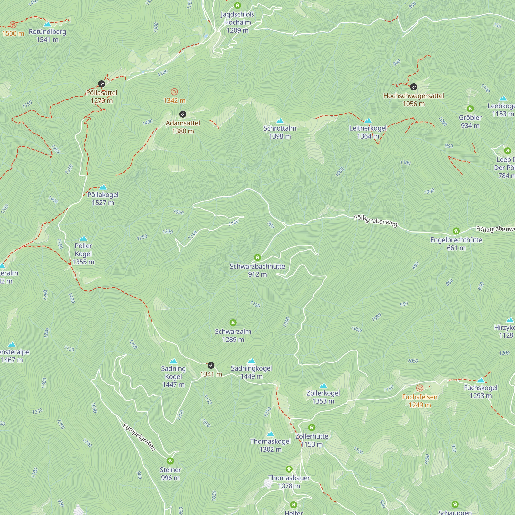 Schwarzbachhütte map