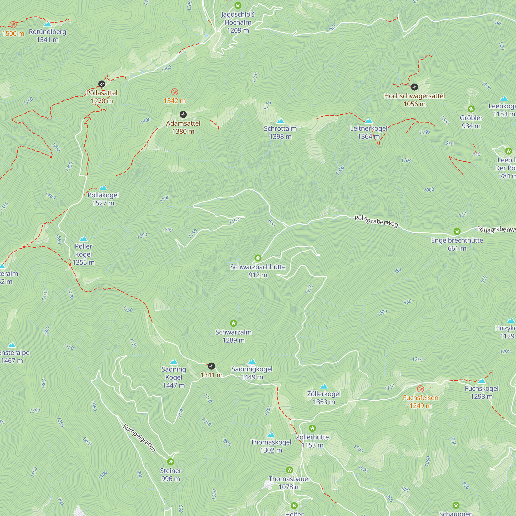 Schwarzbachhütte map