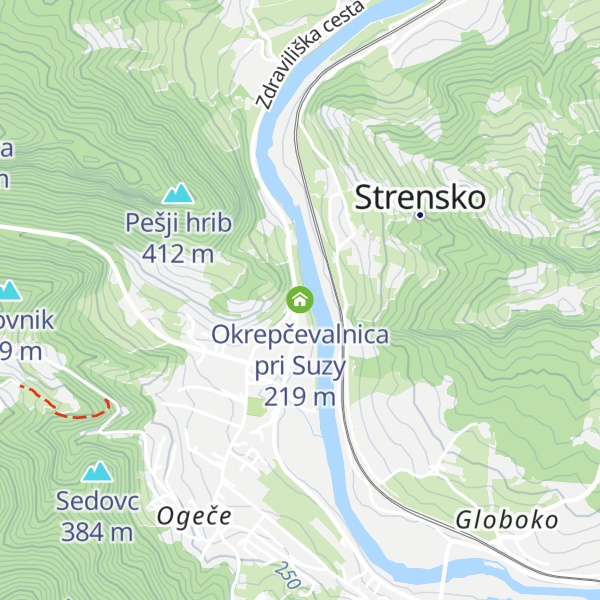 Map of Okrepčevalnica pri Suzy
