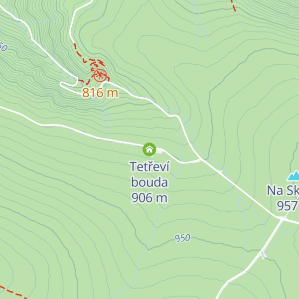 Map of Tetřeví bouda