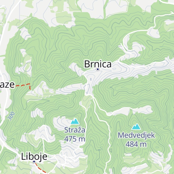 Map of Planinski dom na Brnici
