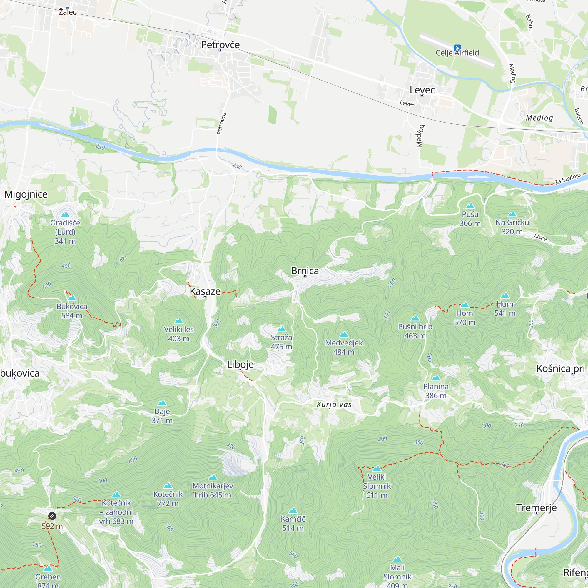 Planinski dom na Brnici map