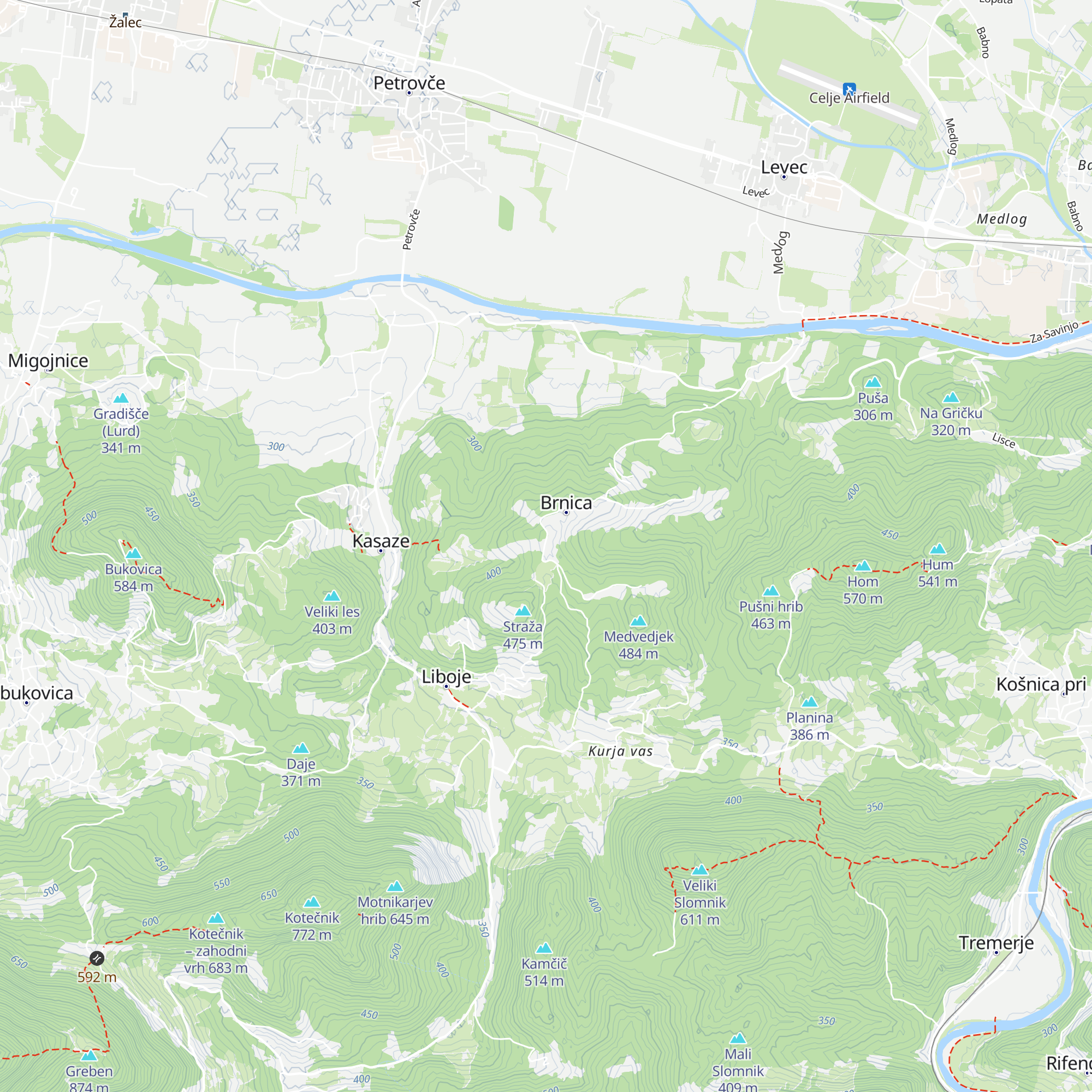 Planinski dom na Brnici map