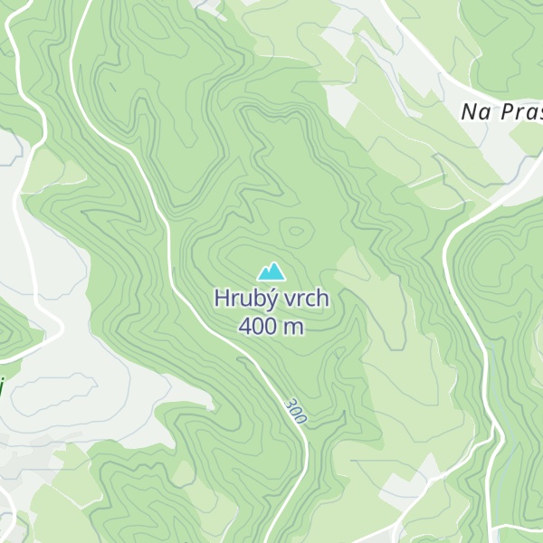 Map of Hrubý vrch