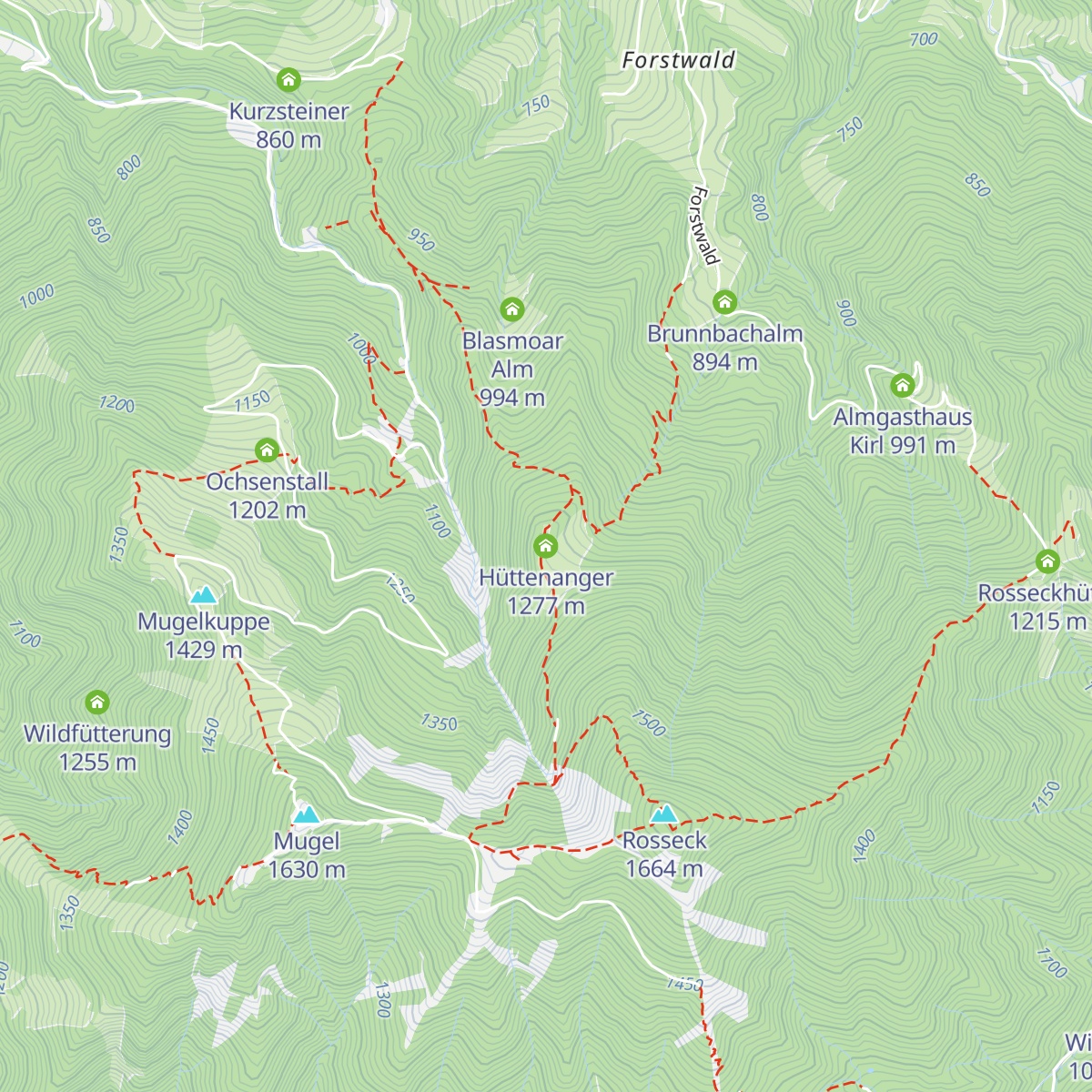 Hüttenanger map