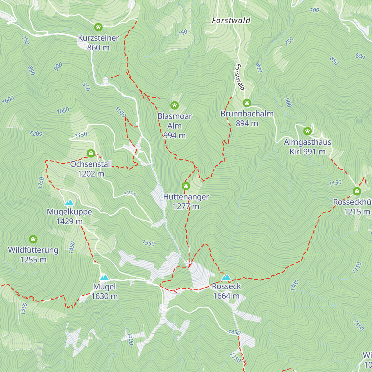 Hüttenanger map