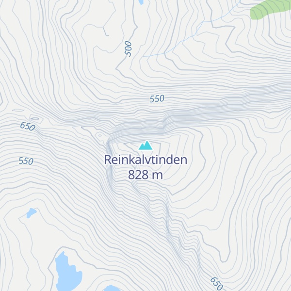 Map of Reinkalvtinden