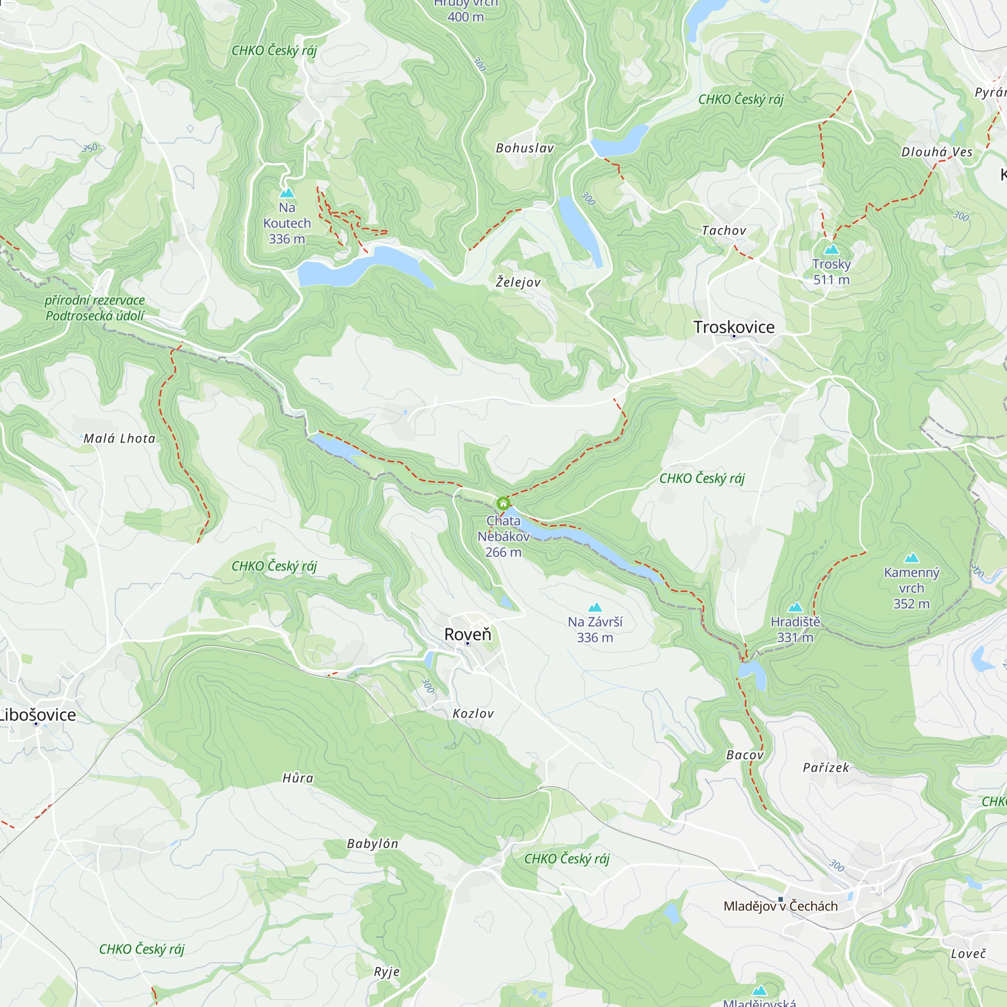 Chata Nebákov map