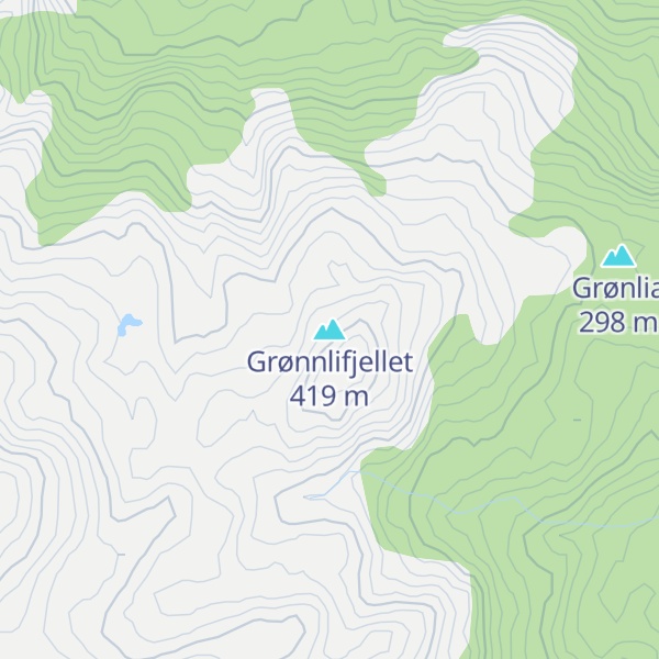 Map of Grønnlifjellet