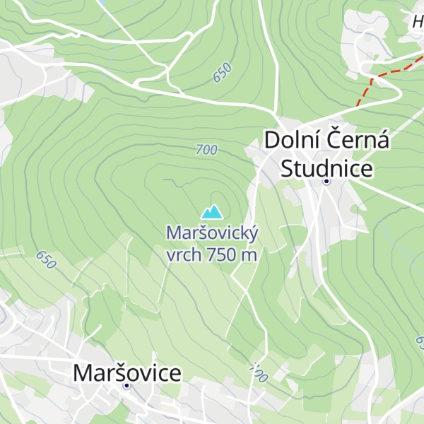 Map of Maršovický vrch