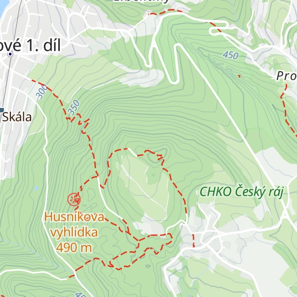 Map of Tyršova skála