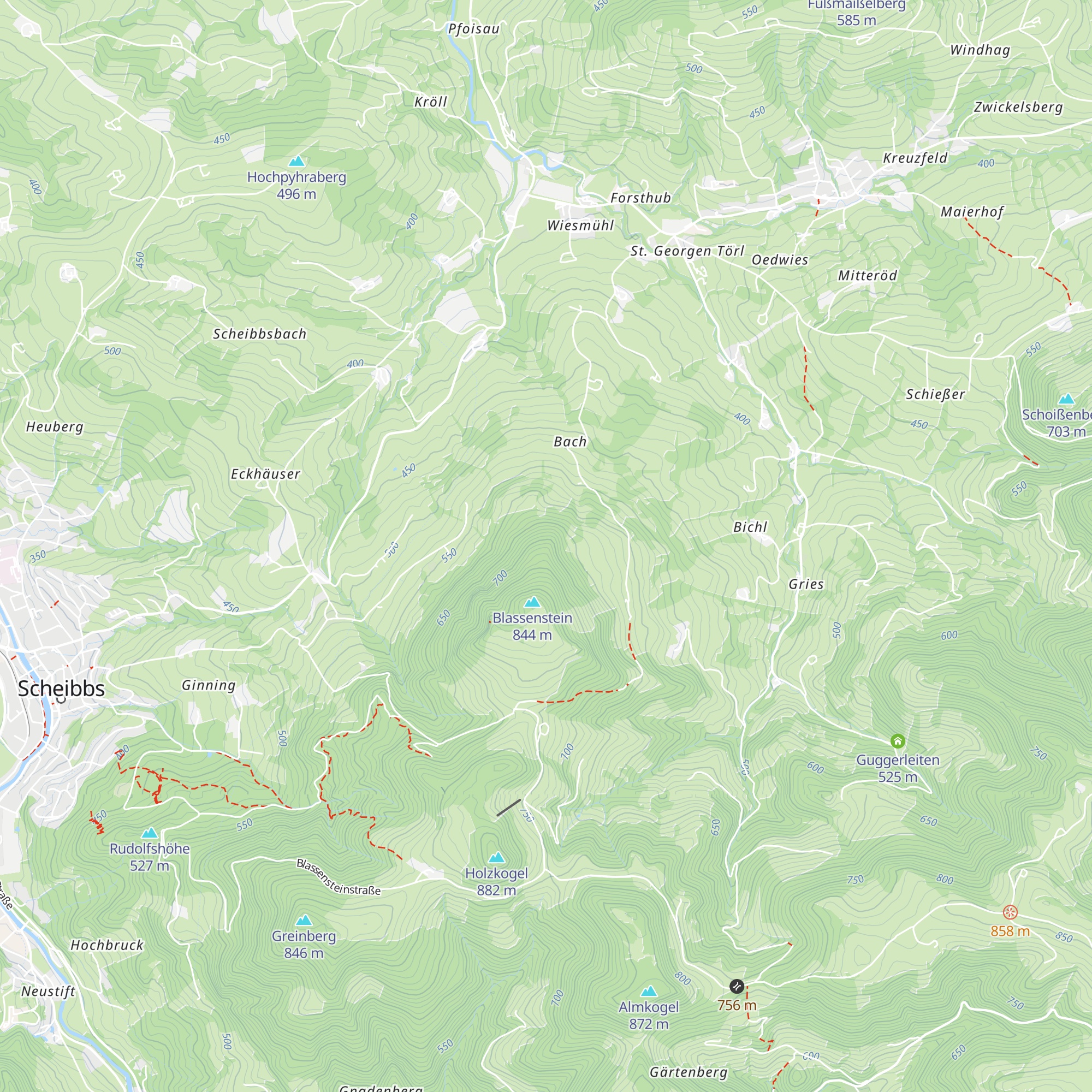 Hogrua-Hütte map