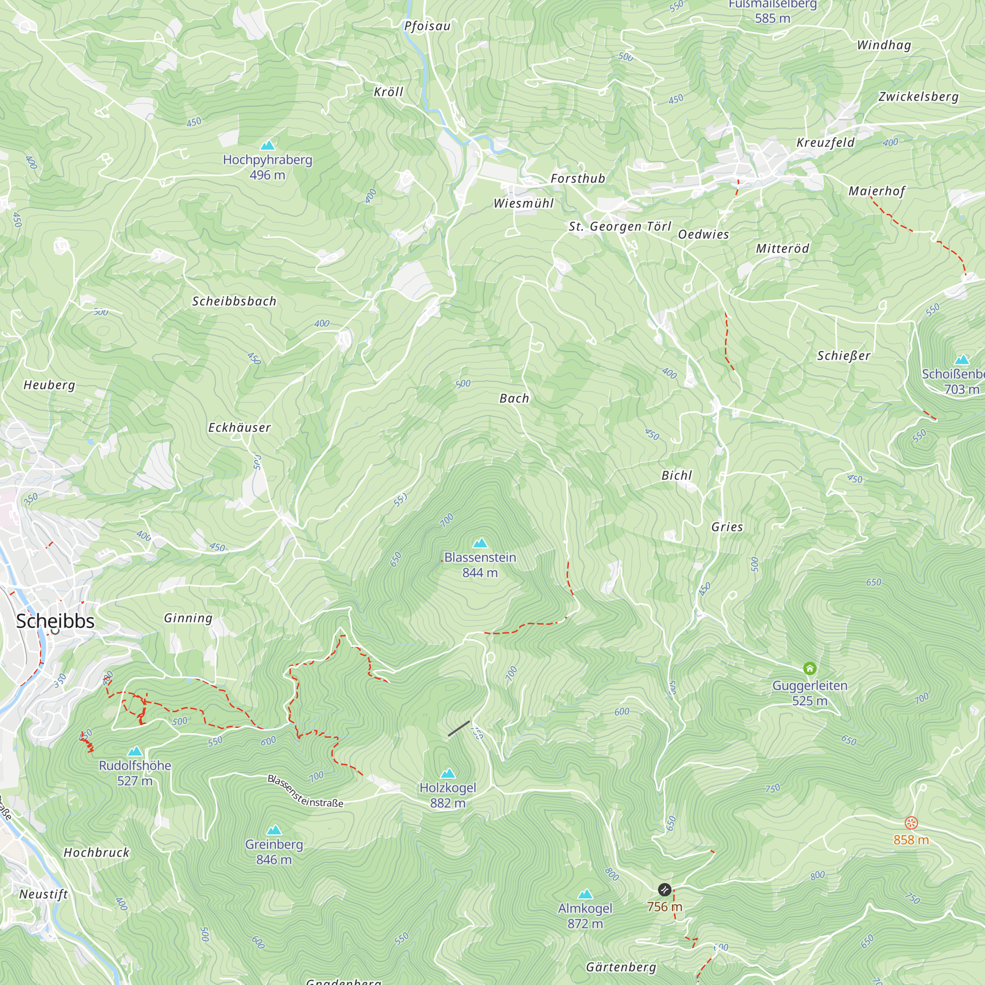 Hogrua-Hütte map