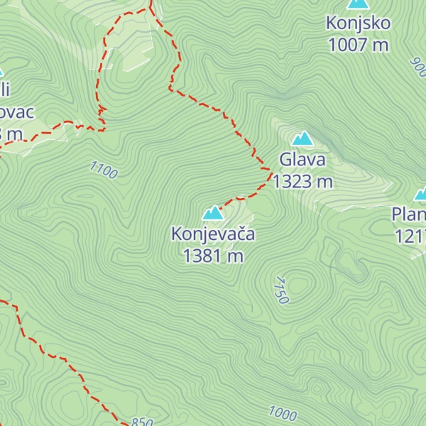 Map of Konjevača