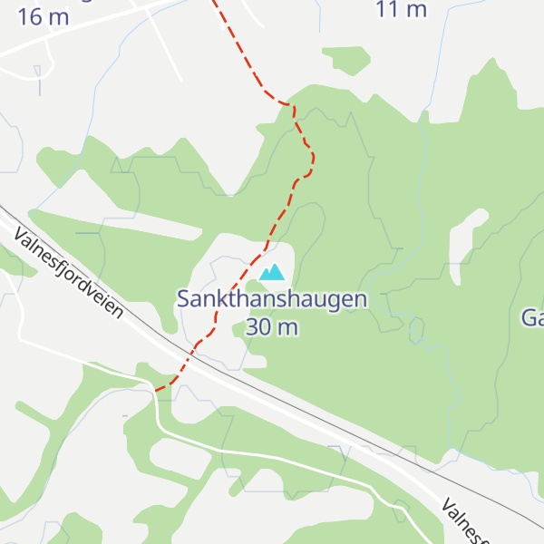 Map of Sankthanshaugen