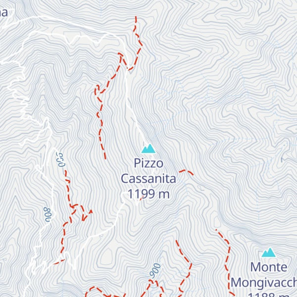 Map of Pizzo Cassanita