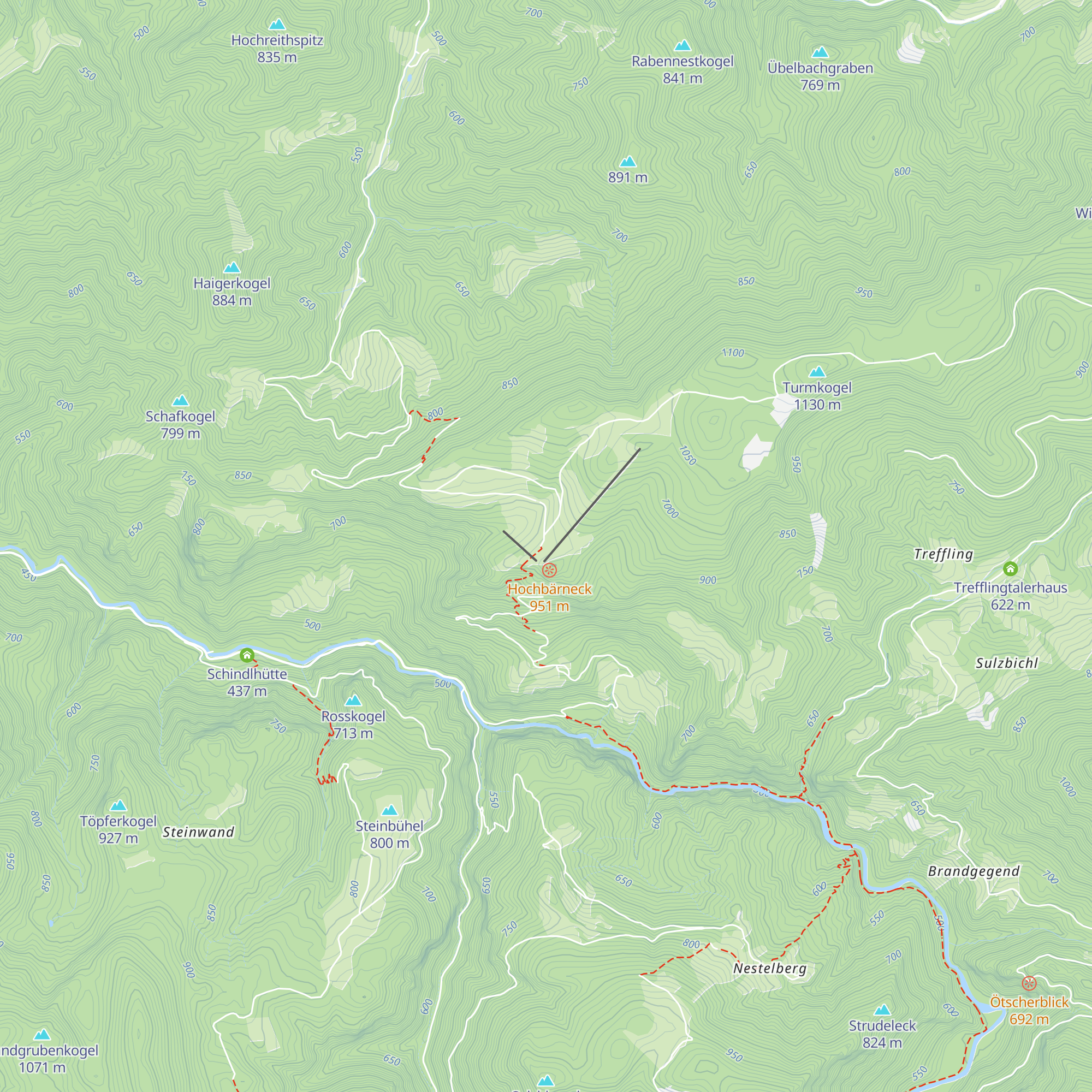 Almhaus Hochbärneck map