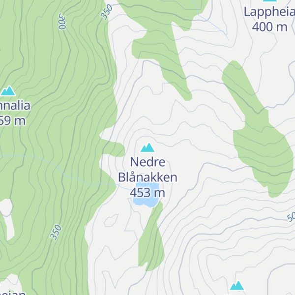 Map of Nedre Blånakken