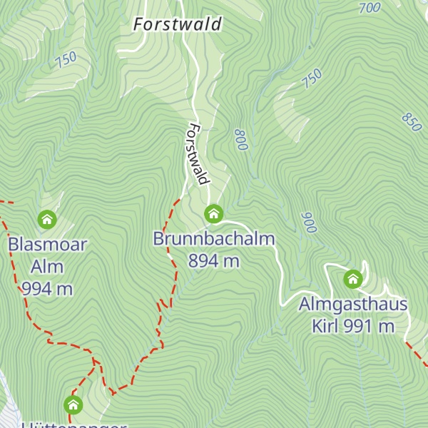 Map of Brunnbachalm
