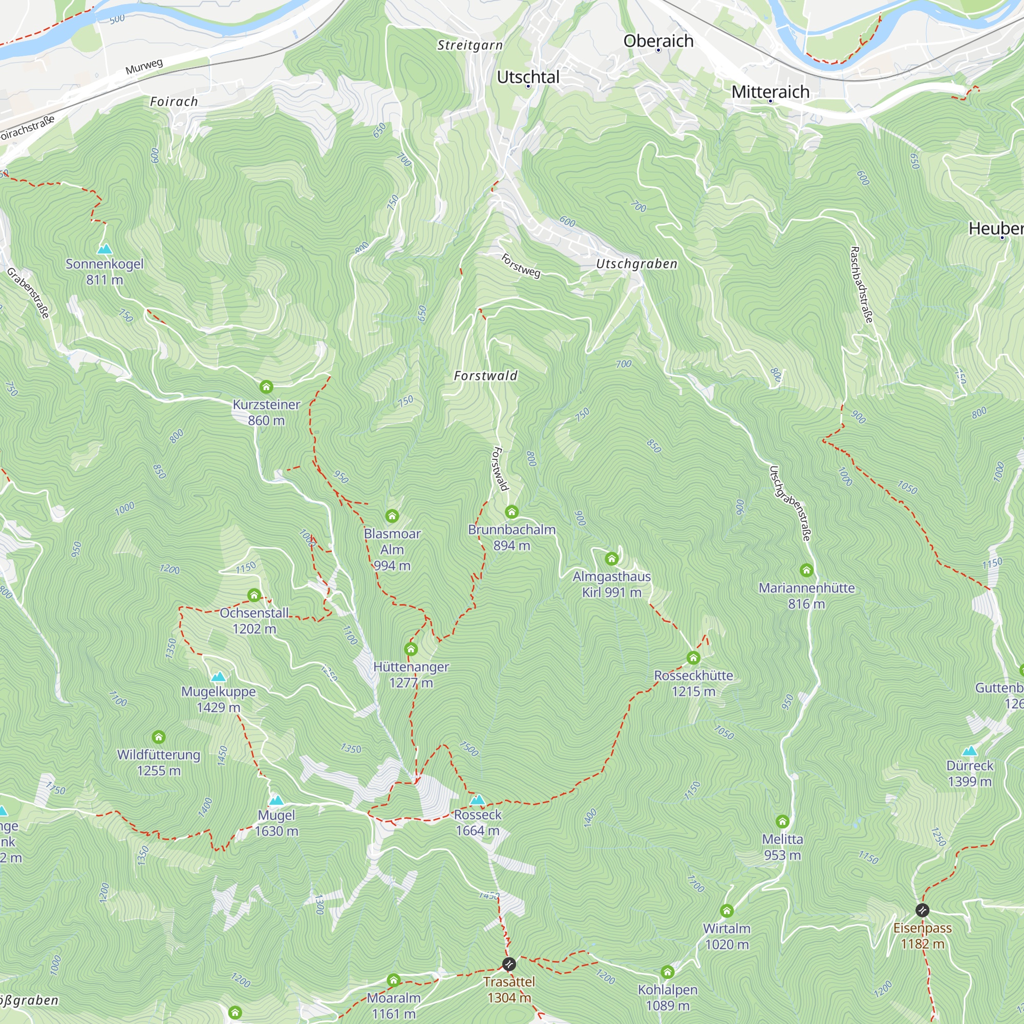 Brunnbachalm map