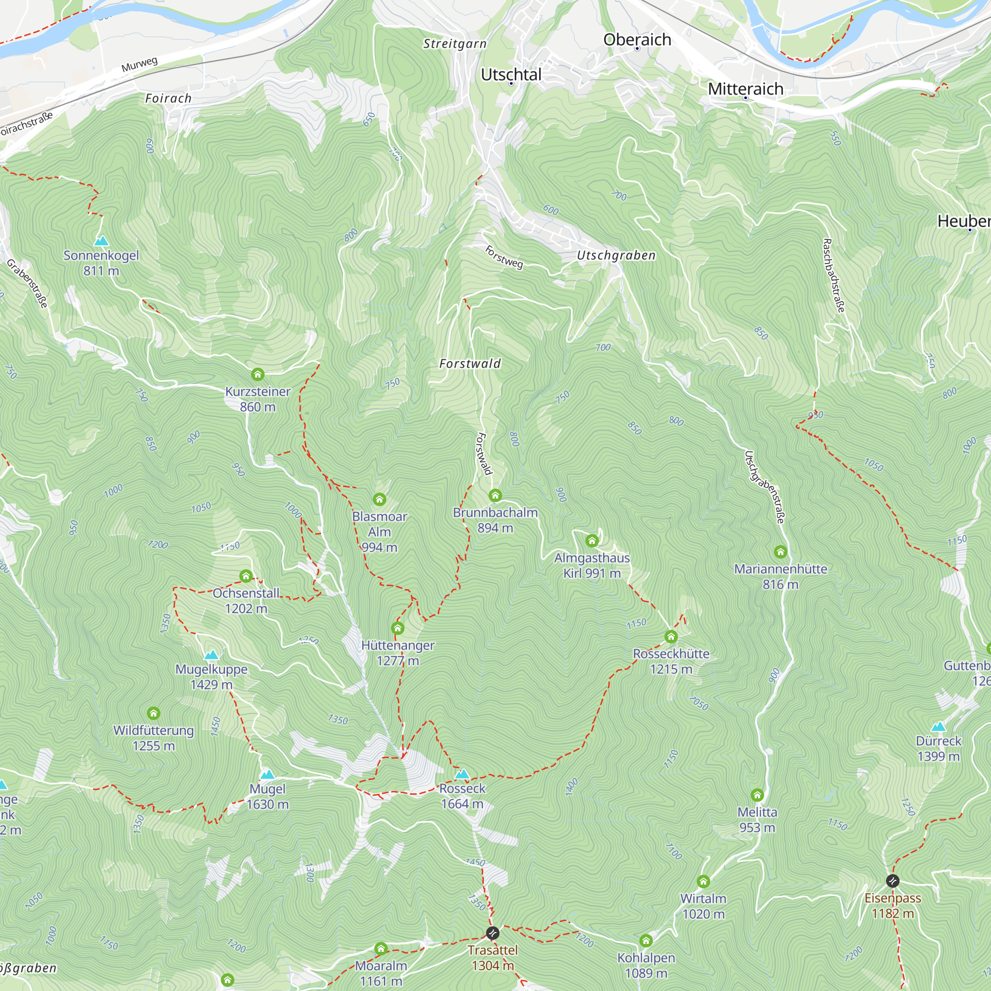 Brunnbachalm map