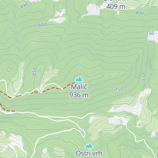 Map of Malič