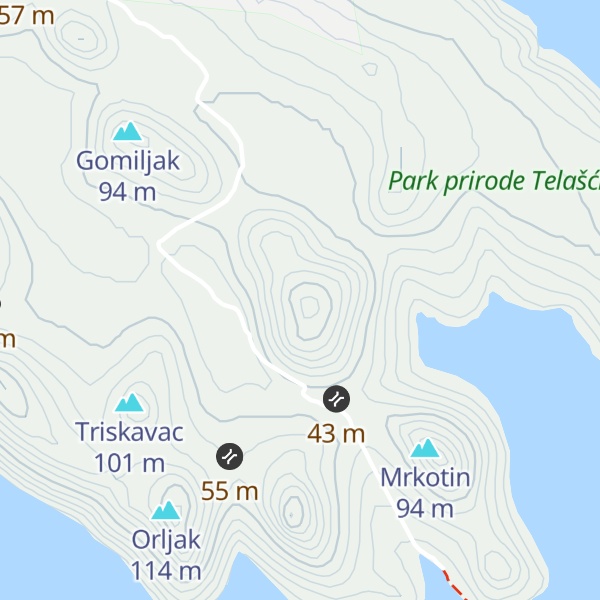 Map of Veli vrh