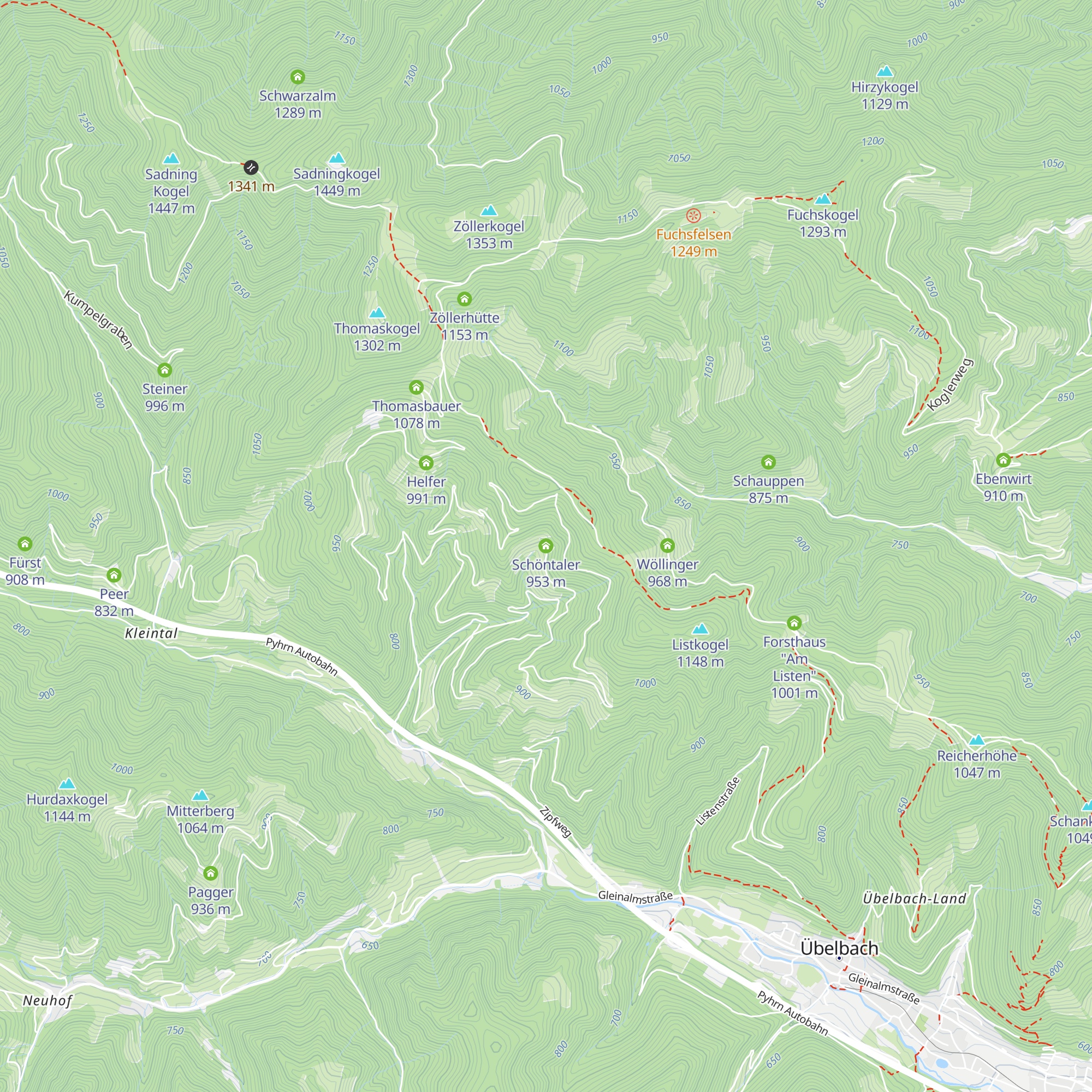 Schöntaler map