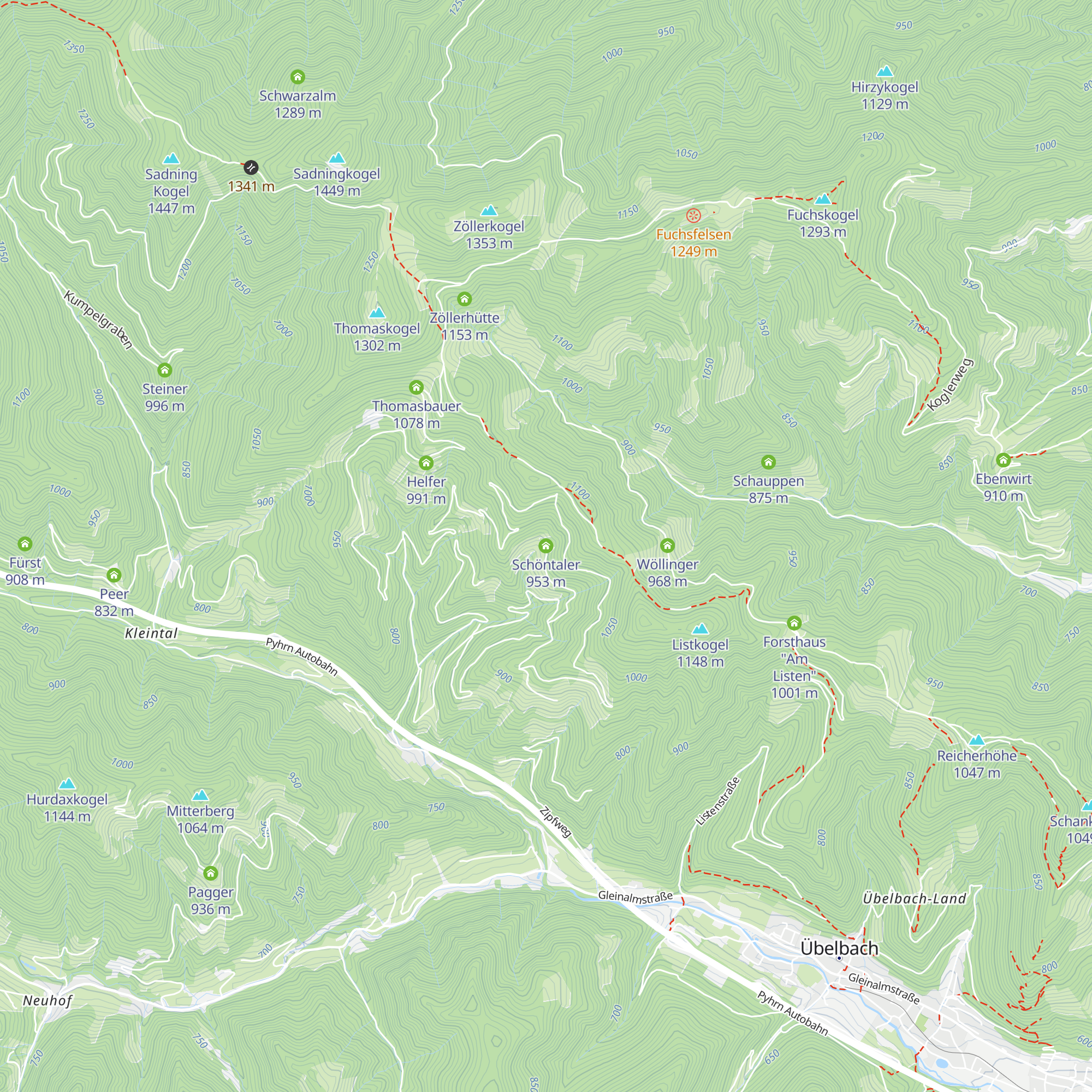 Schöntaler map