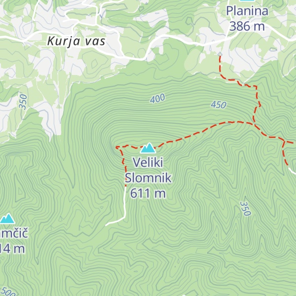 Map of Veliki Slomnik