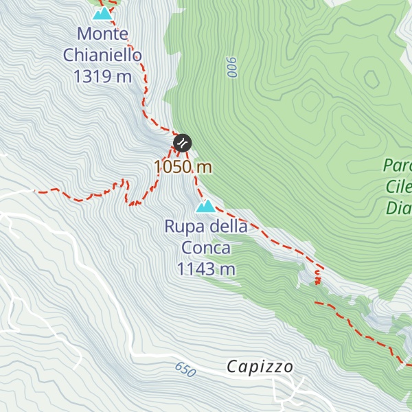 Map of Rupa della Conca