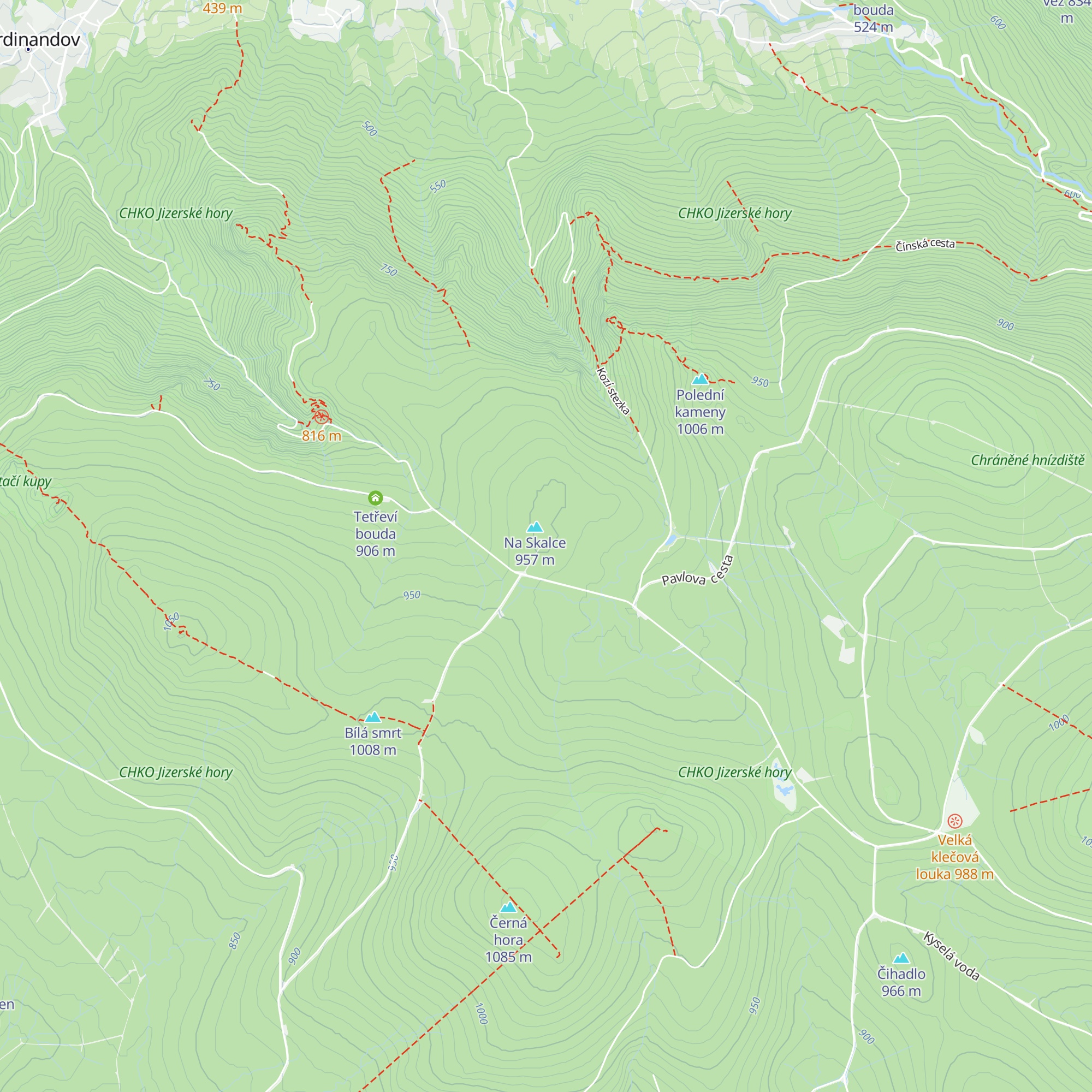 Chata Na Žďárku map