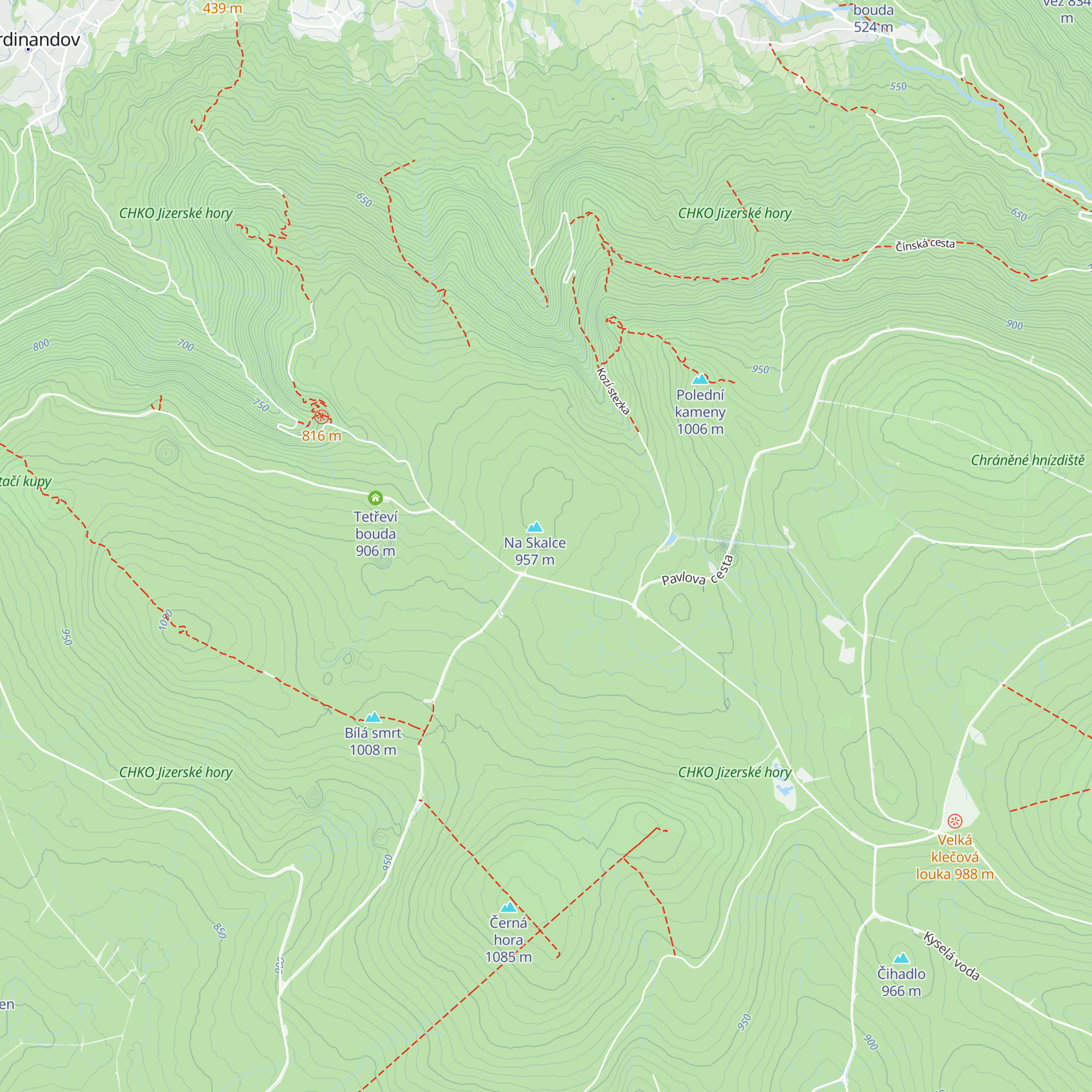 Chata Na Žďárku map