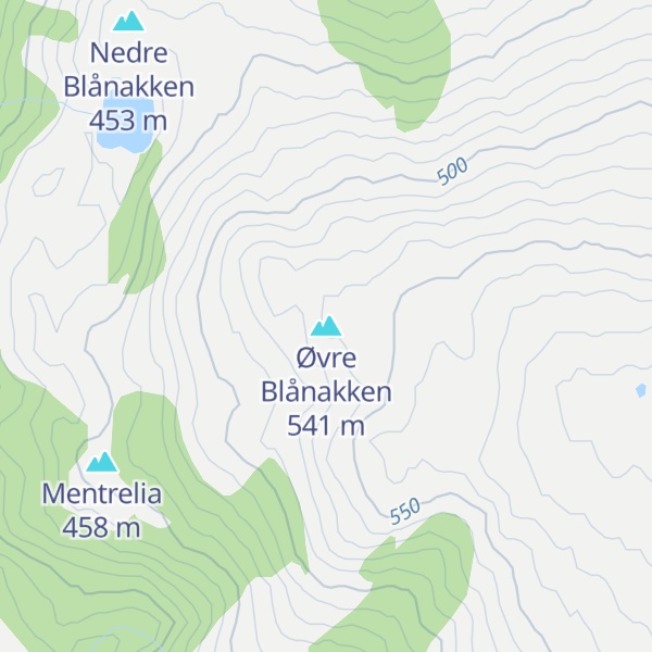 Map of Øvre Blånakken