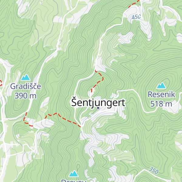 Map of Planinski dom Šentjungert